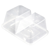 是尚 一次性餐盒 方形双分格盒 750ml 300套装 1箱