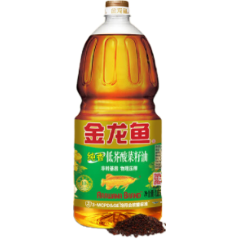 金龙鱼低芥酸原香菜籽油1.8升