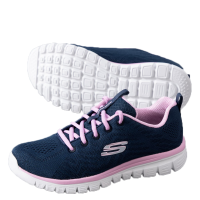 斯凯奇 女网面健步运动鞋 12615-NVPK85 双