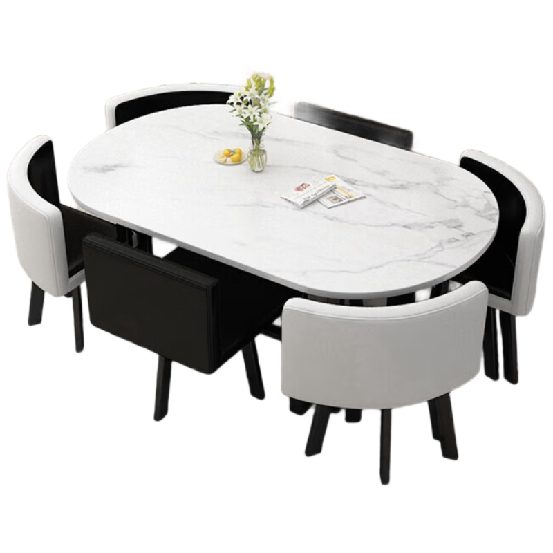 戴劲长方形办公会议洽谈接待休闲桌椅组合培训休息区洽谈桌银色