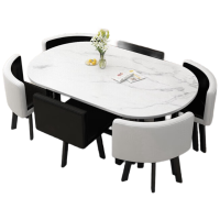 戴劲长方形办公会议洽谈接待休闲桌椅组合培训休息区洽谈桌银色