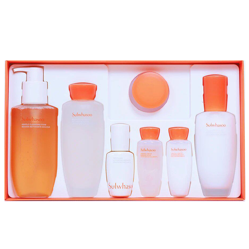 新款 Sulwhasoo雪花秀滋盈肌本舒活水乳护肤品礼盒水乳套装补水保湿滋盈水乳顺行洁面三件套护肤化妆品套盒套装