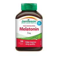 健美生Jamieson加拿大褪黑素100片睡眠片3mg退黑素助眠含服