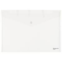 齐心 ZA0010防反光 按扣文件袋 A4 10个/套 透明 1套装