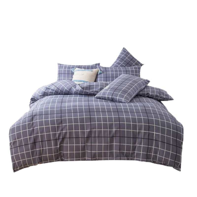 洛菲源 灰色贡缎四件套 床单210*280 被套200*250 枕套60*90*2条 套