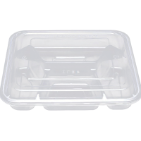 老房太太 一次性餐盒 四格透明 1000ml 可冷藏加热密封防漏打包盒 L349/个