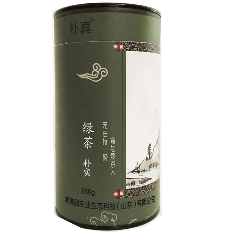 朴真绿茶朴实250g 桶
