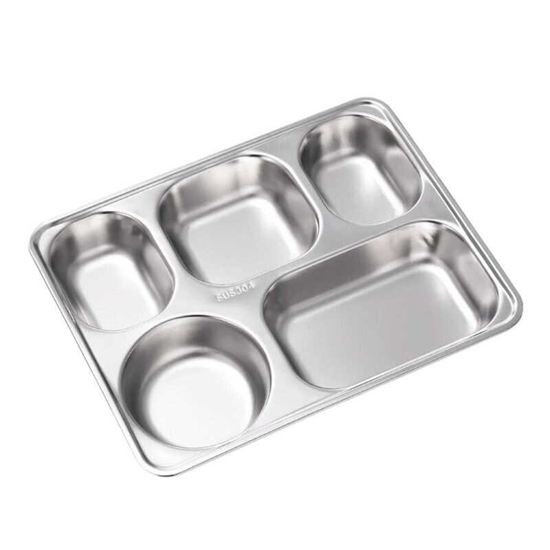 是尚 不锈钢餐盘 五格/个