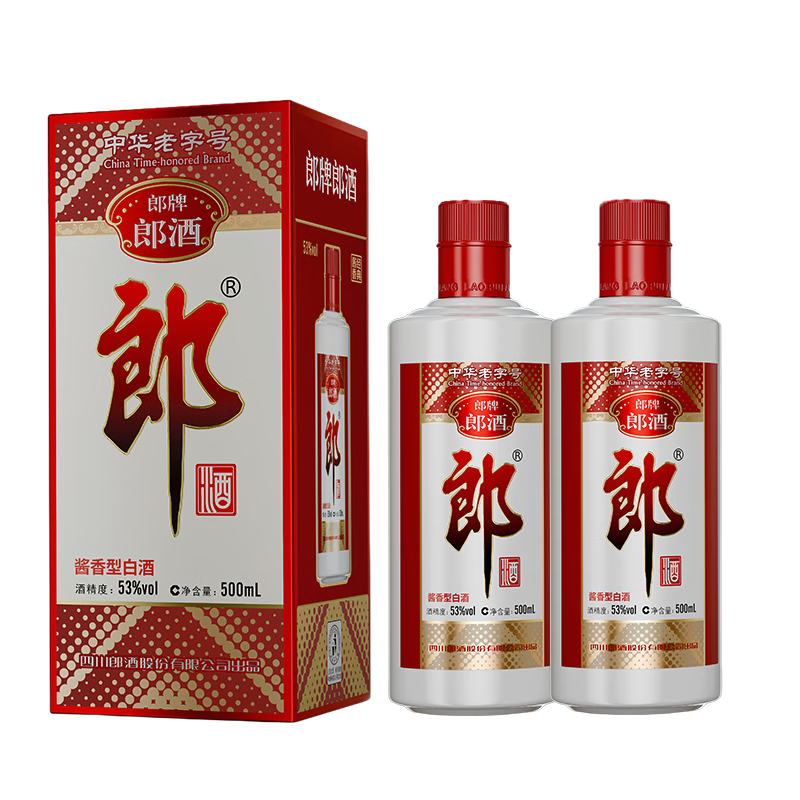郎酒 郎牌郎普郎 新版本 53度 500ml 酱香型白酒 年份随机