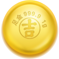 吉音黄金 实心足金999.9金豆豆1g投资金Au9999珍藏小金豆 节日送礼支持回购(1个ID送1个玻璃瓶)