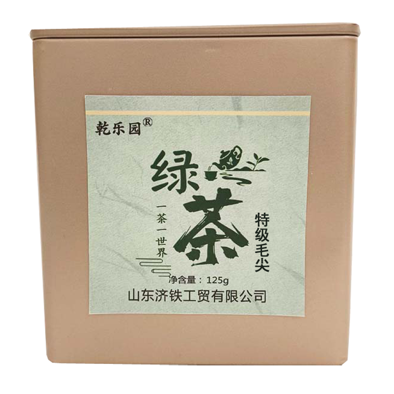 乾乐园 特级绿茶毛尖125g 罐