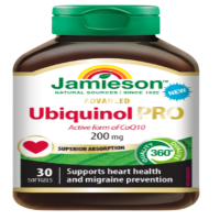 Jamieson健美生进口辅酶q10长期熬夜备孕软胶囊进口30粒 效期26年8月
