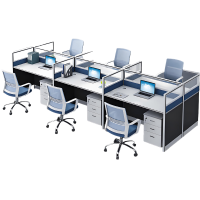 涵美大成 屏枫直台面6人位 3800*1250*1100mm 张