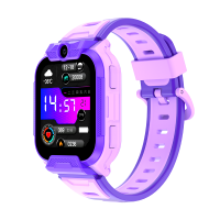 华硕a豆儿童智能电话手表A2全网通视频插卡通话支付微聊大屏拍照定位防水学生礼物 风铃紫