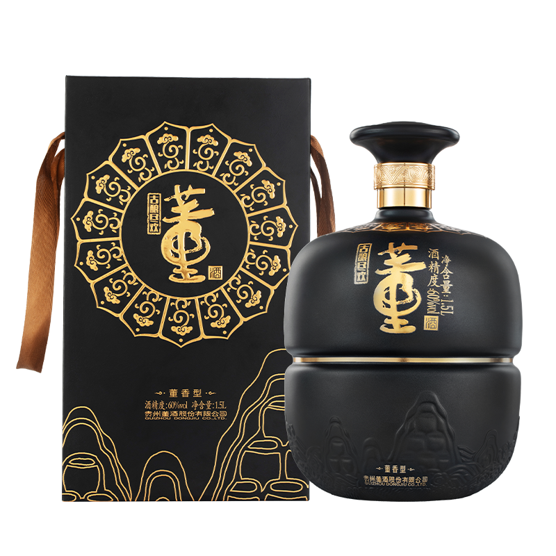 董酒古酿尽欢60度1.5L坛装董香型白酒纯粮固态发酵贵州高度酒送礼