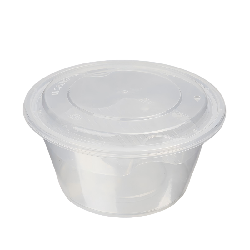 吾梓 一次性餐盒 圆碗透明 1250ml*180个/套