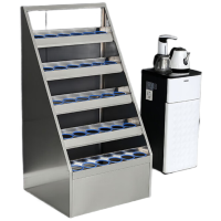 锦北不锈钢水杯架公司休息室水杯存放柜工厂车间水杯茶杯放置柜 30位