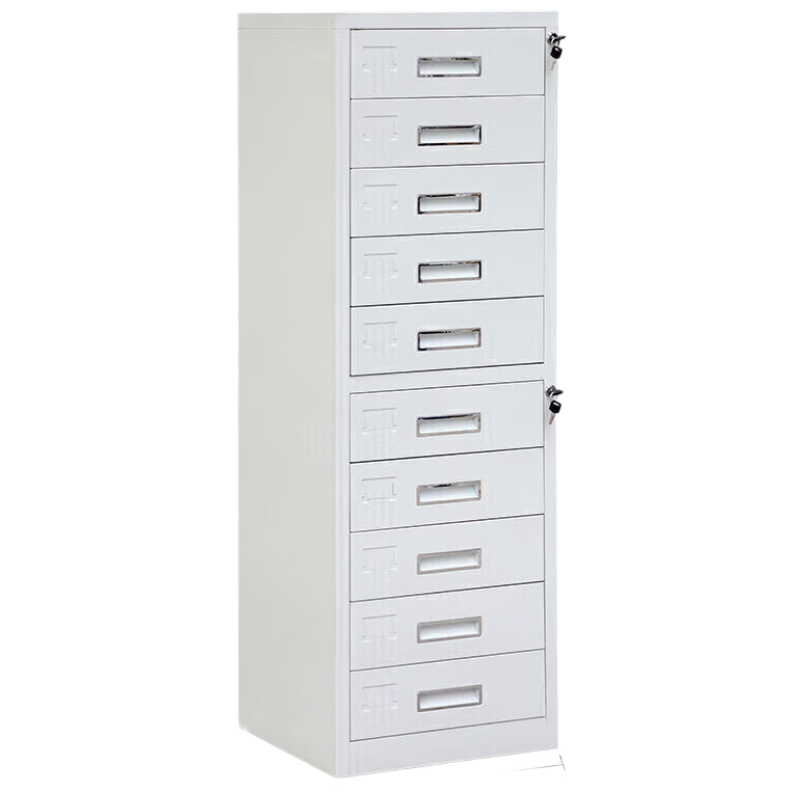 锦北单十斗柜文件柜钢制办公柜抽屉柜目录柜员工柜储物柜档案收纳柜