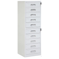 锦北单十斗柜文件柜钢制办公柜抽屉柜目录柜员工柜储物柜档案收纳柜