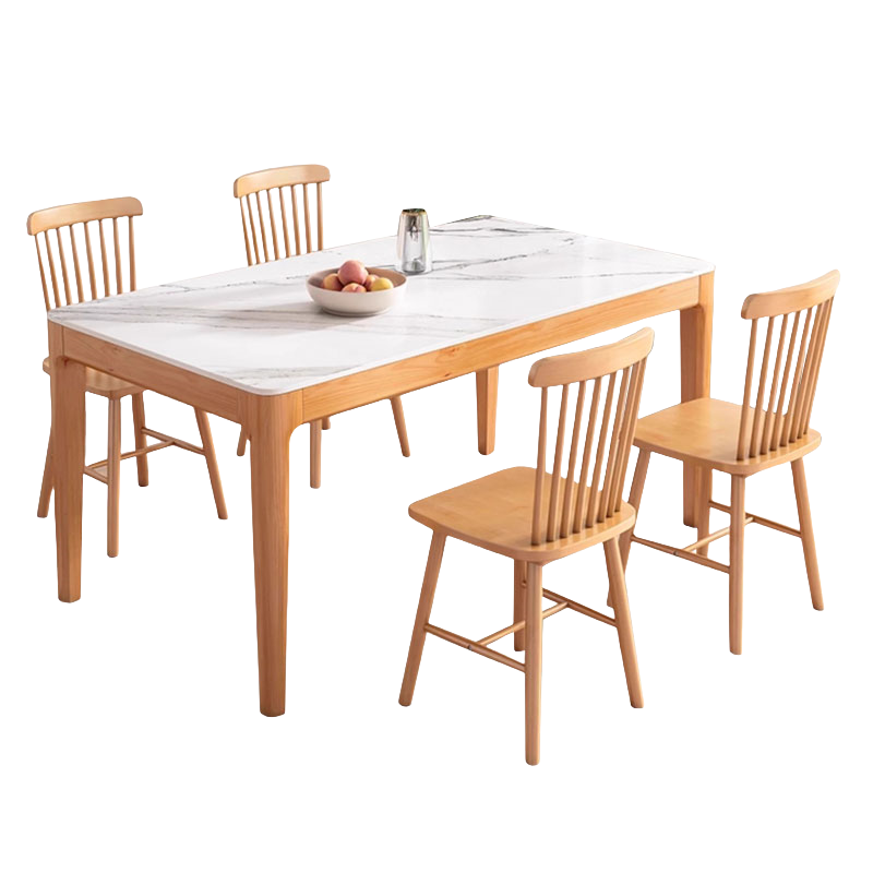 宜掌柜实 木 岩板餐桌