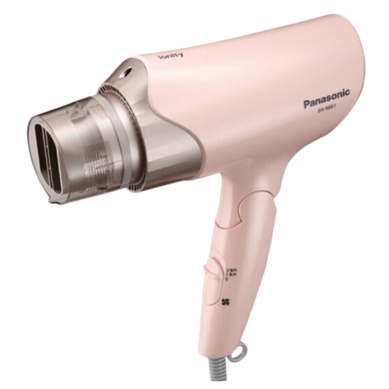 松下(Panasonic)吹风机 负离子恒温 家用1700W大功率多档可调电吹风 EH-NE61