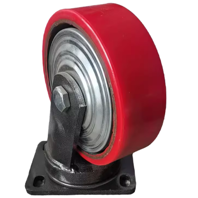 正铎泰 重型铁芯聚氨酯轮 万向轮5寸125mm /个