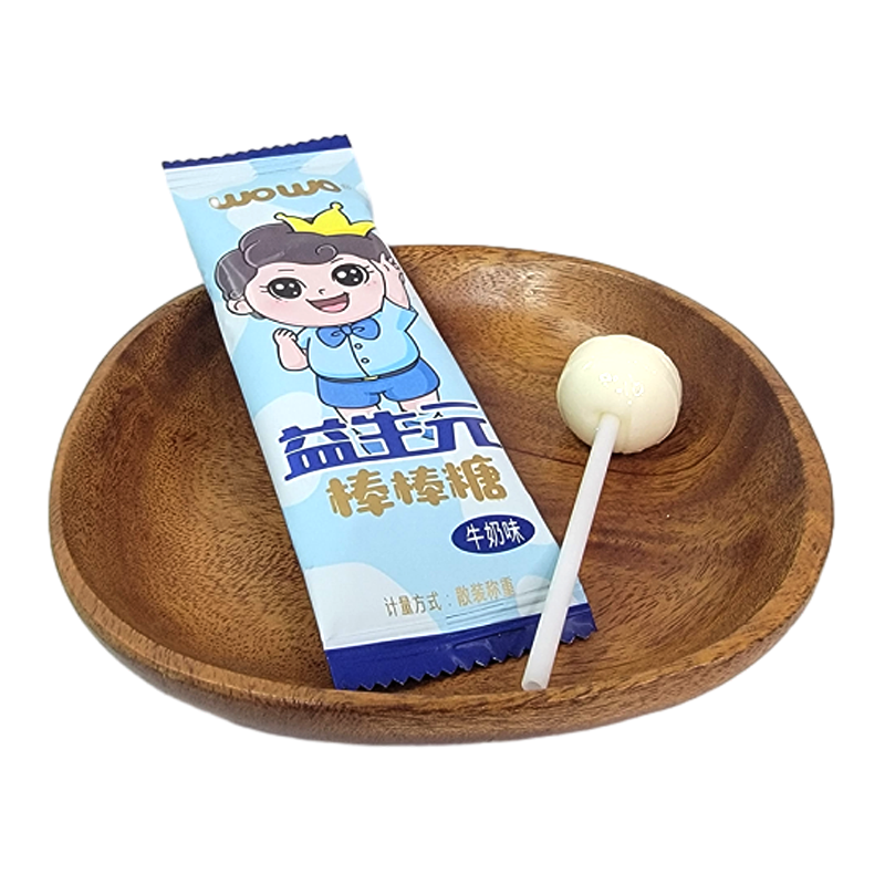 喔喔益生元草莓牛奶味棒棒糖男宝女宝散装250g婚庆喜糖休闲零食品