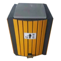 琪佳鸿 脚踏钢木垃圾桶