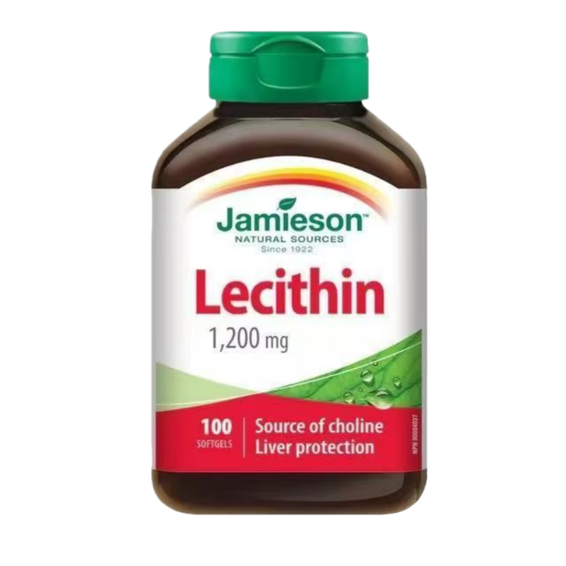 加拿大进口Jamieson健美生卵磷脂软胶囊1200mg100粒 心脑健康膳食营养补充剂