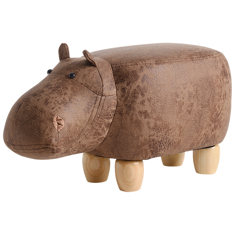 全友家居动物凳现代简约防磕碰实木框架客厅凳子