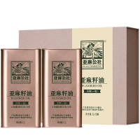 亚麻公社亚麻籽油原有味道头道油金属罐易储存1L*2桶