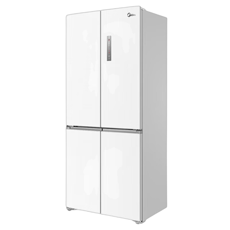 [官方旗舰店]美的515升十字对开门制冰盒冰箱四开门家用双系统双循环PT净味风冷无霜电冰箱MR-540WSPZE流苏白