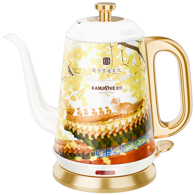 金灶故宫宫廷文化联名电热水壶不锈钢烧水壶办公室门店开业礼品