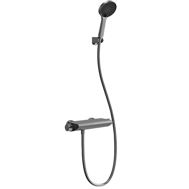 九牧(JOMOO)淋浴花洒套装恒温置物分体花洒枪灰色手持家用小户型简易淋浴器25047-644/HBS-1