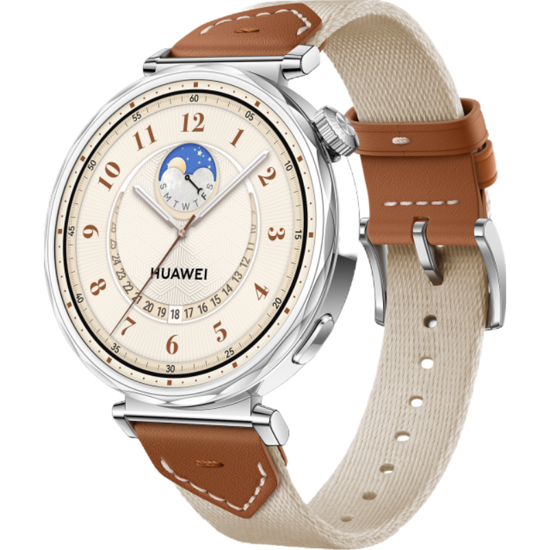 HUAWEI/华为 WATCH GT5 41mm 马鞍棕 棕色复合编织 玄玑感知系统 全新跑骑体验 情绪健康助手