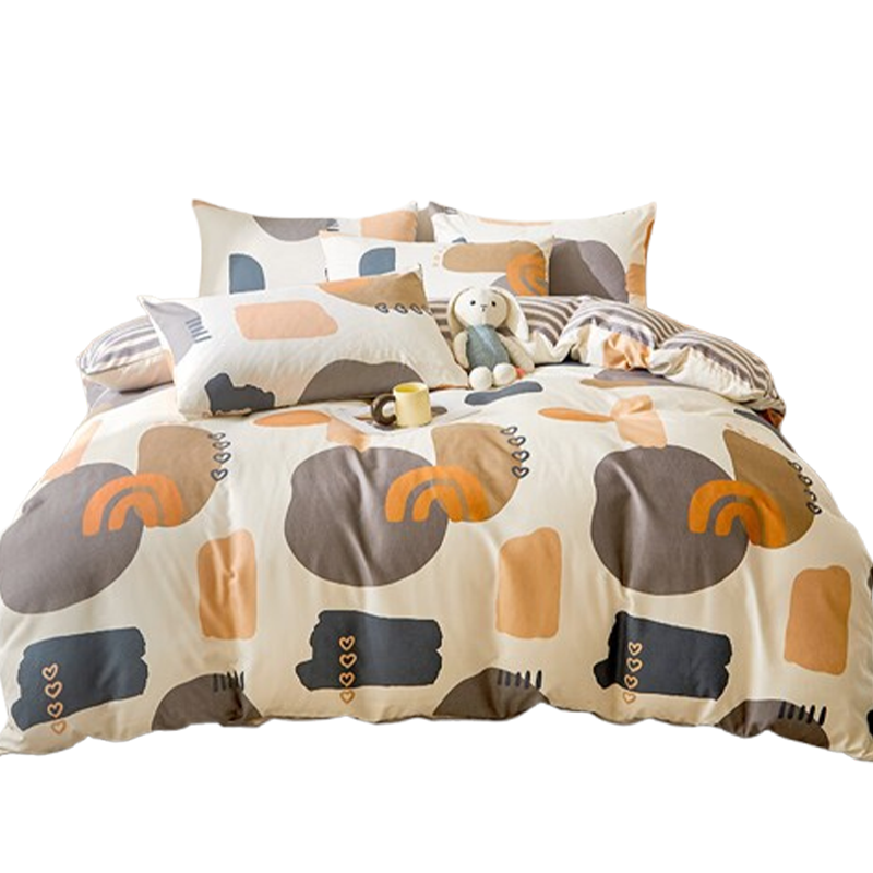 洁丽雅四件套亲肤舒适柔软透气床单被套枕套AB版套件JF-240017