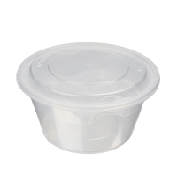 吾梓 一次性餐盒 圆碗透明 1250ml*180个/套