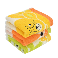 洁丽雅毛巾3条装新疆棉卡通刺绣吸水柔软家用211040