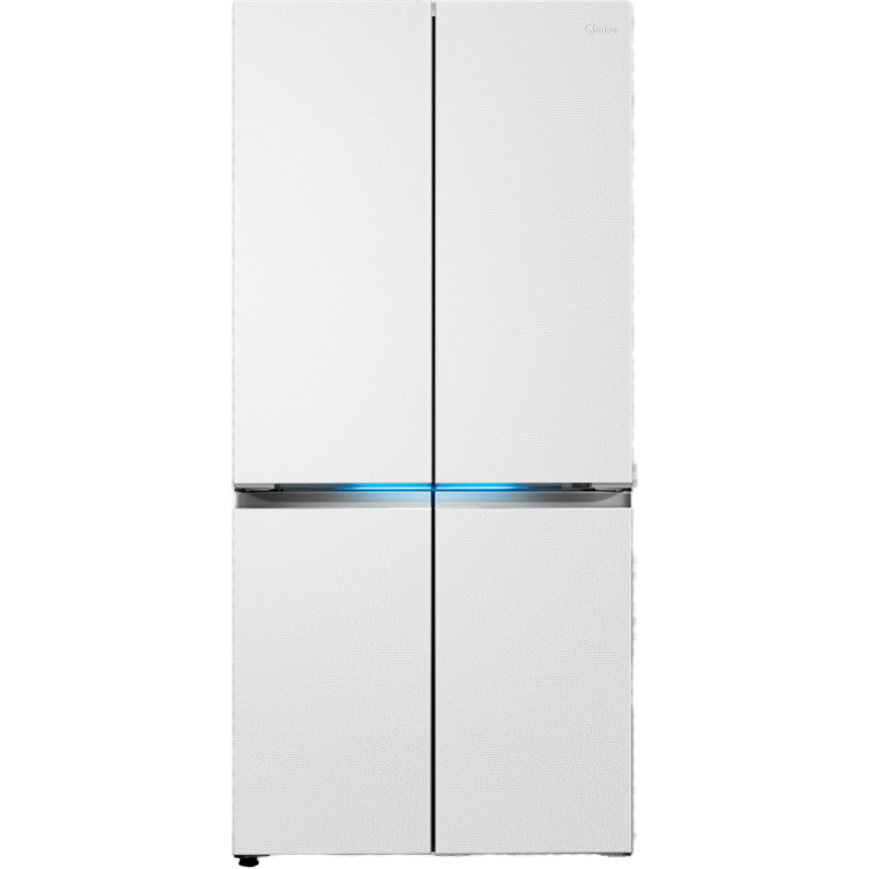 美的(Midea)熊墩墩Pro纯平全嵌十字对开四开门双系统超净除菌无霜家用电冰箱BCD-603WUSPZM(E) 海贝白