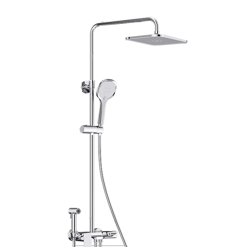 九牧(JOMOO)自动除垢淋浴花洒套装家用卫生间浴室喷枪方形顶喷36488-669