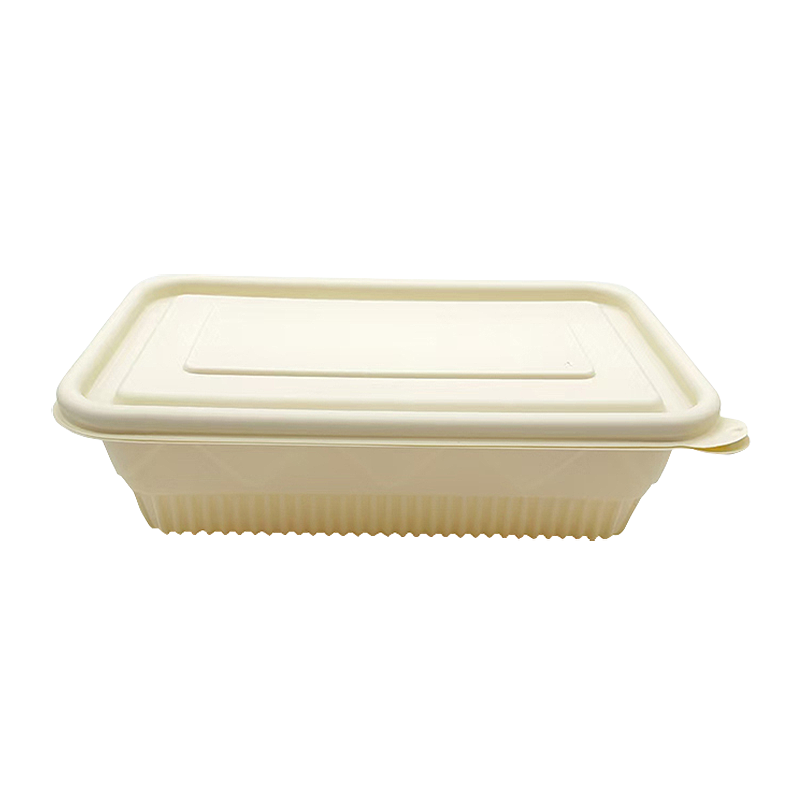 DERUIMAN一次性可降解饭盒650ml方形餐饮外卖打包盒