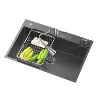 九牧(JOMOO)不锈钢手工枪灰水槽厨房洗菜盆大单槽06300-AZ-1