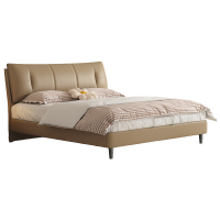 喜临门 - 尼亚pro 真皮艺双人大床主次卧室现代简约软靠包