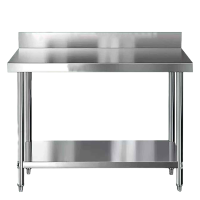 晨以橙 不锈钢工作台操作台 带挡板120*60*80cm 张