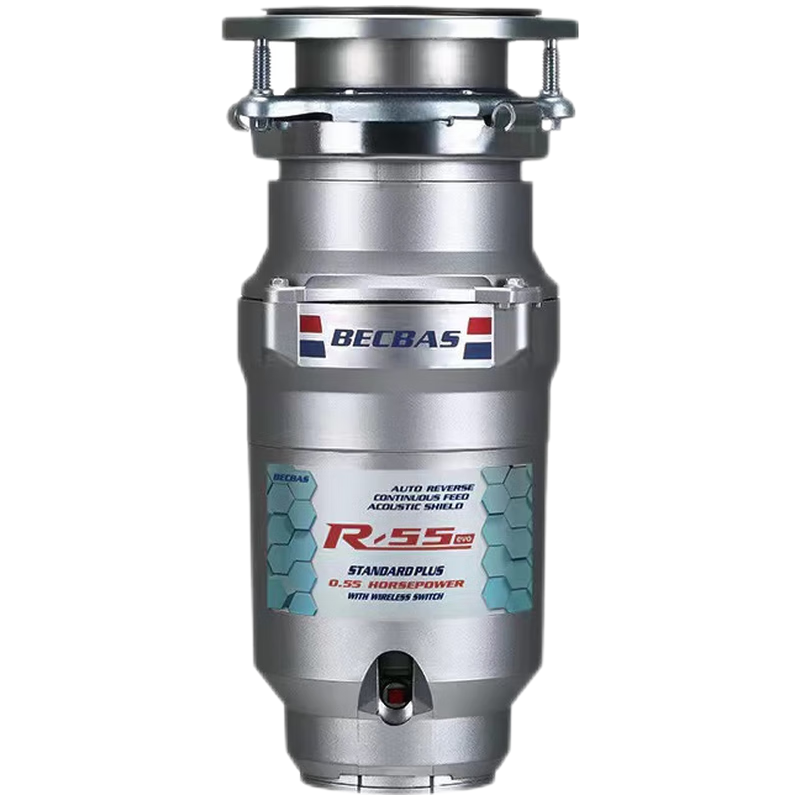 [新品]贝克巴斯垃圾处理器R55evo 食物垃圾研磨机家用厨房厨余垃圾粉碎机处理机家用粉碎机可接洗碗机