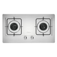 美的(Midea)燃气灶可调节开孔不锈钢面板天然气台式嵌入式两用双灶 4.5kw不锈钢猛火灶PQ215天然气