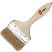 老房太太 加厚猪棕毛刷 猪毛刷 油漆刷 木柄扁油刷 4寸毛宽95mm 清洁扫灰烧烤刷 F11/把