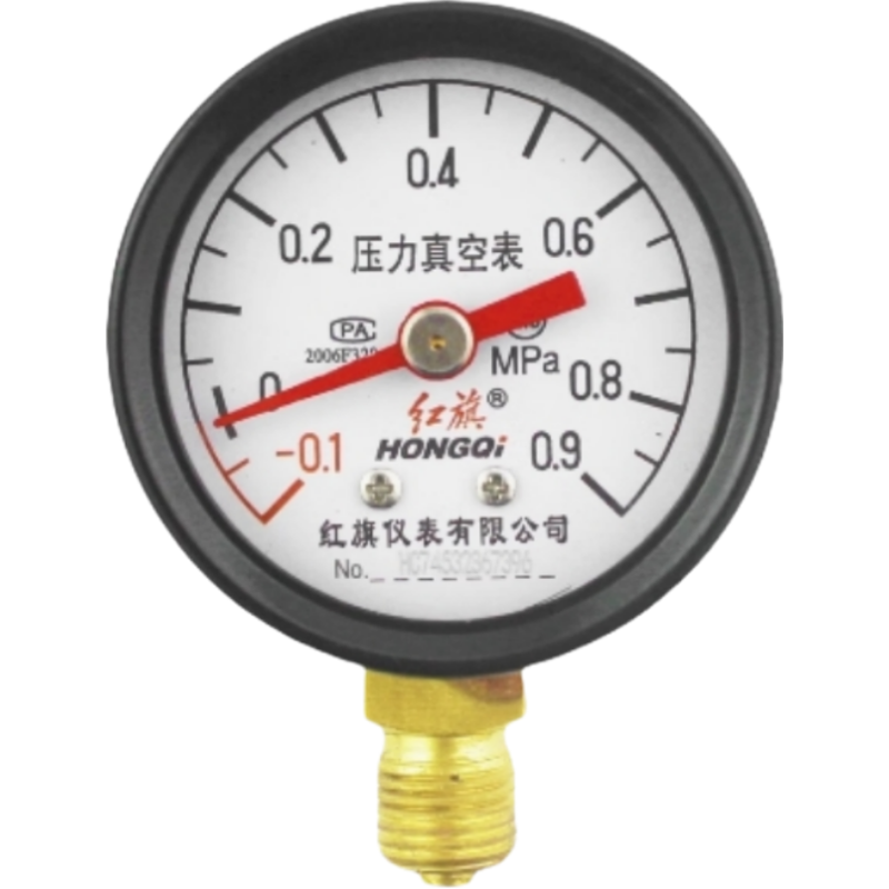 红旗 真空压力表定制检测款YZ40(压力值需备注) 块