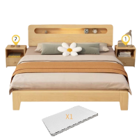 锁匠床+2床头柜+5cm床垫