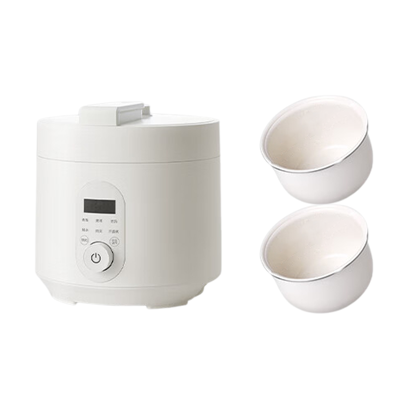 OLAYKS立时电压力锅3L双釉胆旋钮款陶白YBW3001B